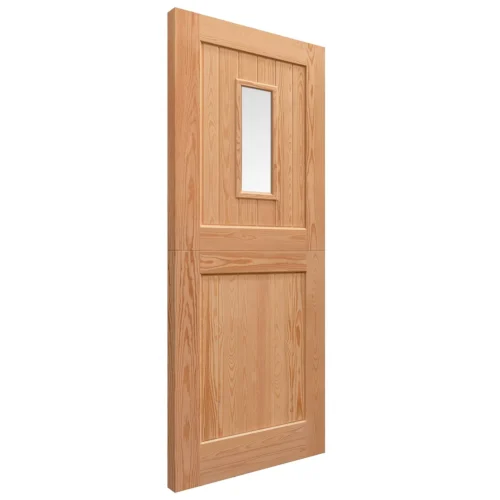 External Solid Pine Unfinished 2P 1L Clear Glass Stable Door (LOLSD) 6 External Solid Pine Unfinished 2P 1L Clear Glass Stable Door (LOLSD) -Oak Door Store 1582215888 96650300