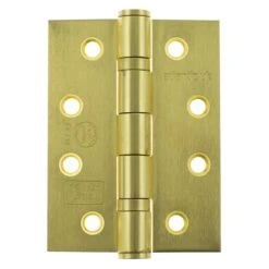 102mm (4") CE13 Fire Rated Ball Bearing Hinge Pair - Satin Brass (85338)