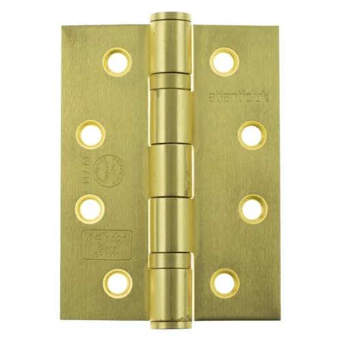 102mm (4") CE13 Fire Rated Ball Bearing Hinge Pair - Satin Brass (85338)
