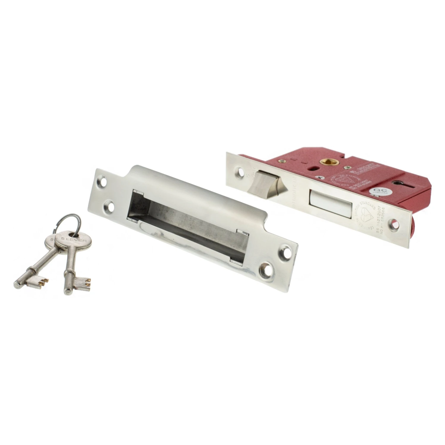 63mm (2.5'') BS 5-Lever Key Sashlock - Polished Chrome (85510) 1 63mm (2.5'') BS 5-Lever Key Sashlock - Polished Chrome (85510)