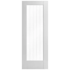 White Internal Primed Cottage 1 Light Obscure Lined Clear Glass Door (85812) -Oak Door Store 1601300851 55124700