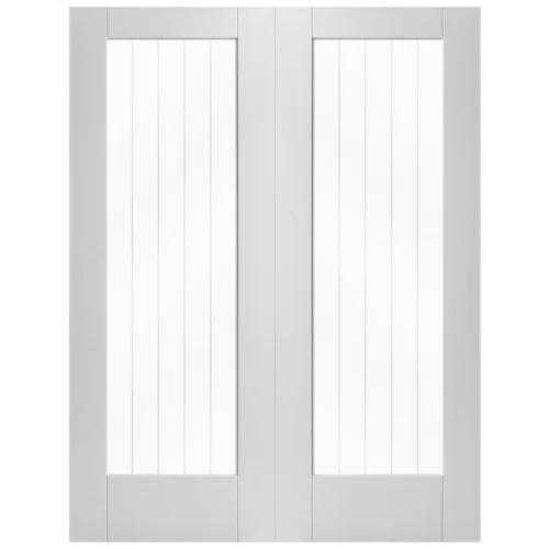White Internal Primed Cottage 1 Light Obscure Lined Clear Glass Pair Door (85817) 5 White Internal Primed Cottage 1 Light Obscure Lined Clear Glass Pair Door (85817) -Oak Door Store 1602155995 54667800