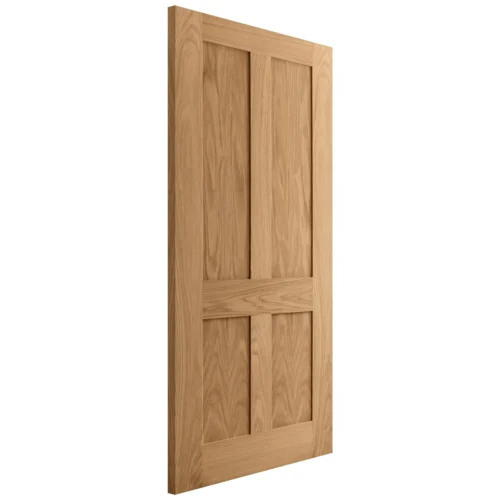Oak Internal Unfinished Victorian Shaker 4 Panel FD30 Fire Flat Door (87761) 6 Oak Internal Unfinished Victorian Shaker 4 Panel FD30 Fire Flat Door (87761) -Oak Door Store 1612434354 35930500