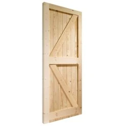 External Solid Pine Unfinished Framed, Ledged And Braced Gate (LOLFLB) 7 External Solid Pine Unfinished Framed, Ledged And Braced Gate (LOLFLB) -Oak Door Store 1628001500 91847500