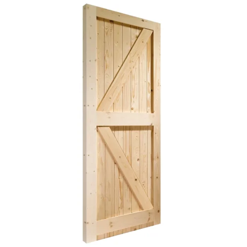 External Solid Pine Unfinished Framed, Ledged And Braced Gate (LOLFLB) -Oak Door Store 1628001500 91847500