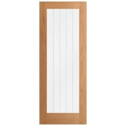 Oak Internal Fully Finished Pattern 10 Etched Obscure Lined Clear Glass Door (106416) -Oak Door Store 1628681019 65055200