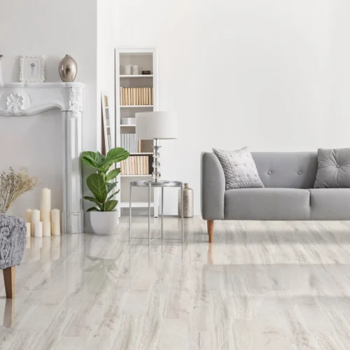 Fresno Snow Oak - Easy Touch 8mm High Gloss Laminate Flooring (79015)