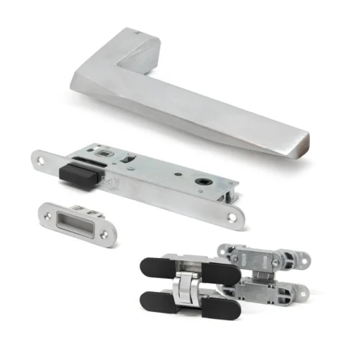 Studio Square Rose Slim Handle Set - Satin Chrome (1351)