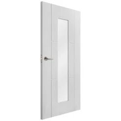 White Internal Primed Trent 1 Light Obscure Glass Door (107890) -Oak Door Store 1633519952 94278200