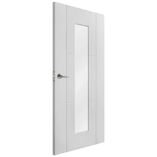 White Internal Primed Trent 1 Light Obscure Glass Door (107890) -Oak Door Store 1633519952 94278200