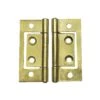 50mm Flush Hinge Pair - Brass Plated (84947)