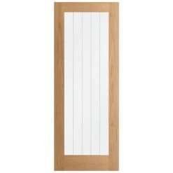 Oak Internal Unfinished Farley 1 Light Obscure Lined Clear Glass Door (107991) -Oak Door Store 1641820386 10883000