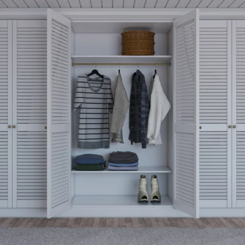 28mm White Painted Open Louvre Door -Oak Door Store 1643630375 01778500