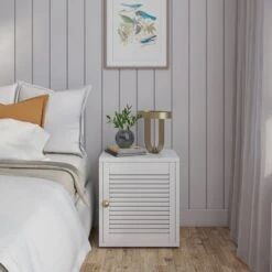 28mm White Painted Open Louvre Door -Oak Door Store 1643809572 38109900