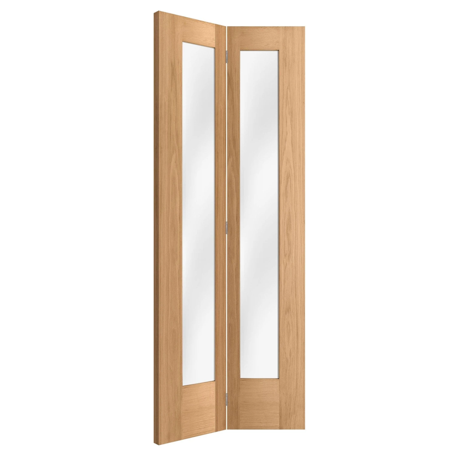 Oak Internal Unfinished Bi-fold Pattern 10 1 Light Clear Glass Door (108136) 2 Oak Internal Unfinished Bi-fold Pattern 10 1 Light Clear Glass Door (108136) - Image 2