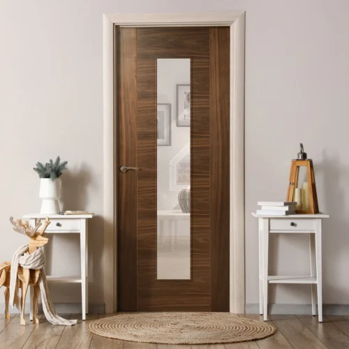 Internal Walnut Fully Finished Milano 1 Light Clear Glass Door (107900)