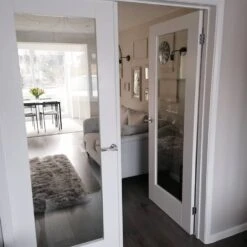 White Internal Primed Pattern 10 Clear Glass Door (51770) -Oak Door Store 1645445667 07958200