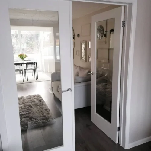 White Internal Primed Pattern 10 Clear Glass Door (51770) -Oak Door Store 1645445667 07958200