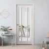 White Internal Primed Toledo 3 Light Clear Glass Door (51789)
