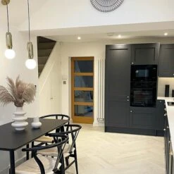 Oak Internal Unfinished Shaker 4 Light Clear Glass Door (51738) -Oak Door Store 1647507207 64306300