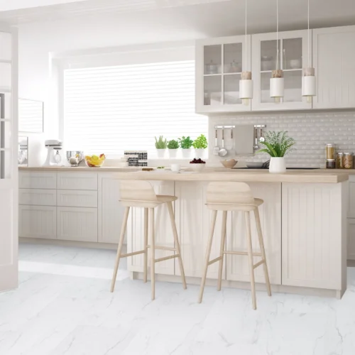 Carrara Marble - Lustre SPC 6mm Matt Rigid Core Vinyl Flooring (108420)