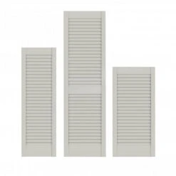 28mm Silk Grey Painted Open Louvre Door