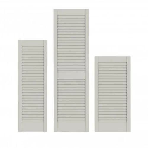 28mm Silk Grey Painted Open Louvre Door