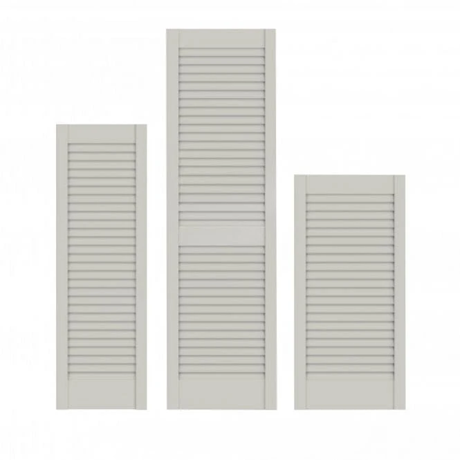 28mm Silk Grey Painted Open Louvre Door 1 28mm Silk Grey Painted Open Louvre Door