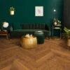 Honey Oak - Chevron 15mm Matt UV Lacquer Engineered Real Wood Flooring (108332)