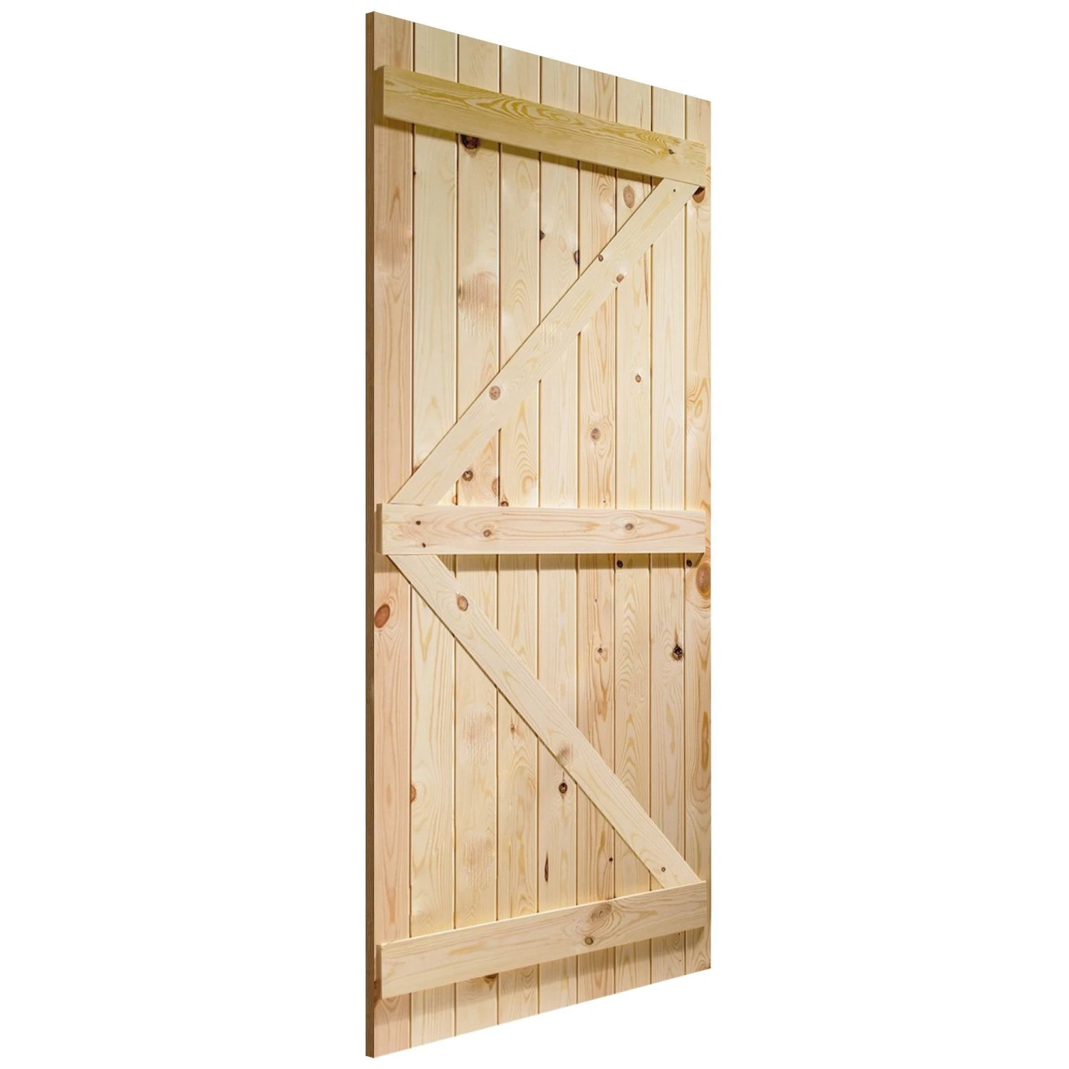 External Solid Pine Unfinished Ledged And Braced Gate (LOLLB) 2 External Solid Pine Unfinished Ledged And Braced Gate (LOLLB) - Image 2