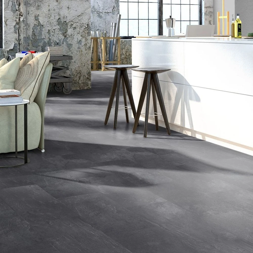 Black Slate - Universo Water-Resistant 8mm Water-Resistant Laminate Flooring (113494) 1 Black Slate - Universo Water-Resistant 8mm Water-Resistant Laminate Flooring (113494)