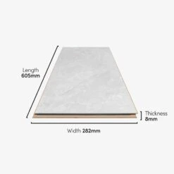 White Granite - Universo Water-Resistant 8mm Water-Resistant Laminate Flooring (113496) -Oak Door Store 1654527945 52470100