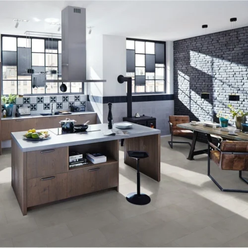 Concrete Beige Stone - Universo Water-Resistant 8mm Water-Resistant Laminate Flooring (113501) -Oak Door Store 1654588541 28436200