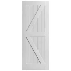 White Internal Primed Barn FLB FD30 Fire Door (114040) -Oak Door Store 1655203479 55177900