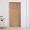 Oak Internal Unfinished Trent 3 Panel Door (84452)