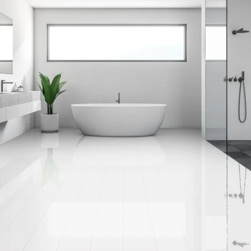 White - Lustre SPC 6mm High Gloss Rigid Core Vinyl Flooring (109179)