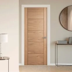 Oak Internal Unfinished Parma 5 Panel FD30 Fire Door (93637)