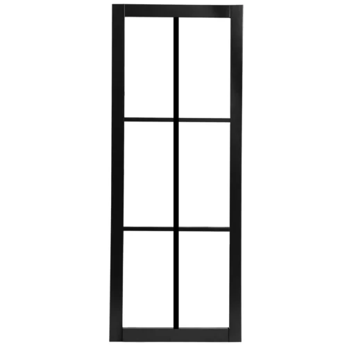 Graphite Black Internal Fully Finished Industrial Studio 6 Light Clear Glass Door (108315) -Oak Door Store 1658497650 95303300