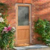 External Solid Pine Unfinished 2XG 1P 1L Clear Glass Double Glazed Door (LOL2XG)