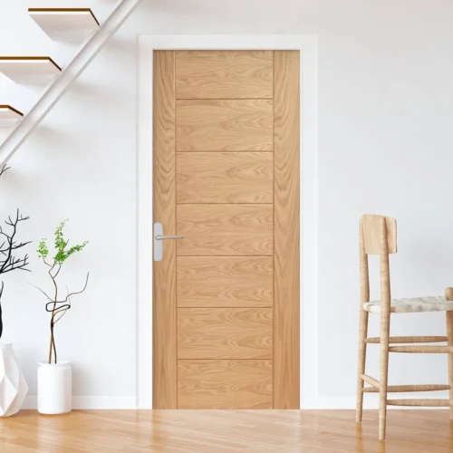Oak Internal Fully Finished Pedrena Made-to-Measure FD30 Fire Door (122653)