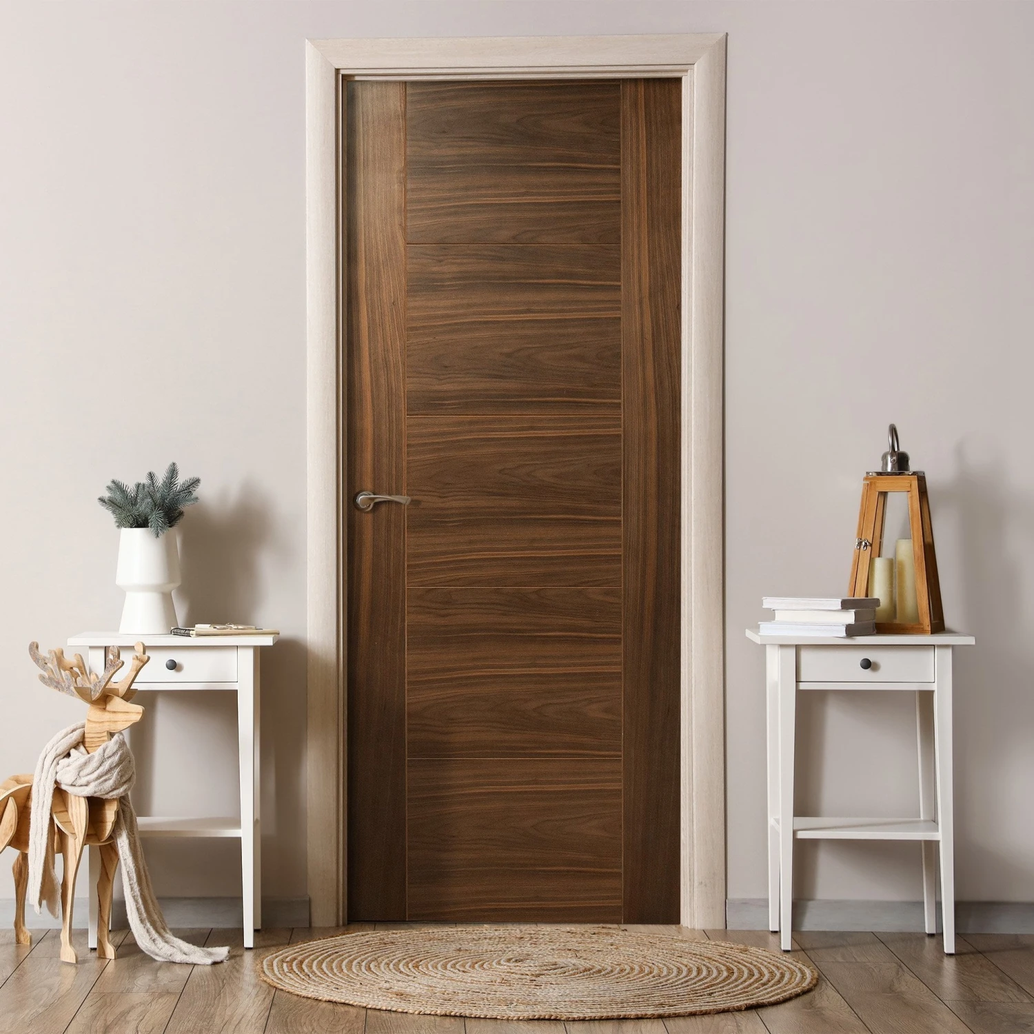 Internal Walnut Fully Finished Milano FD30 Fire Door (107899) 1 Internal Walnut Fully Finished Milano FD30 Fire Door (107899)