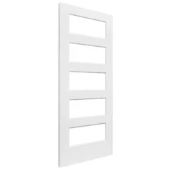 White Internal Primed 5 Light Clear Glass Harlem Door (116662) -Oak Door Store 1674053368 06960700