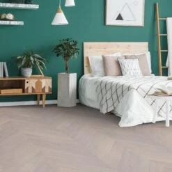 Pebble Grey - Chevron 15mm Brushed UV Oil Engineered Real Wood Flooring (108328) -Oak Door Store 1676278812 34407000