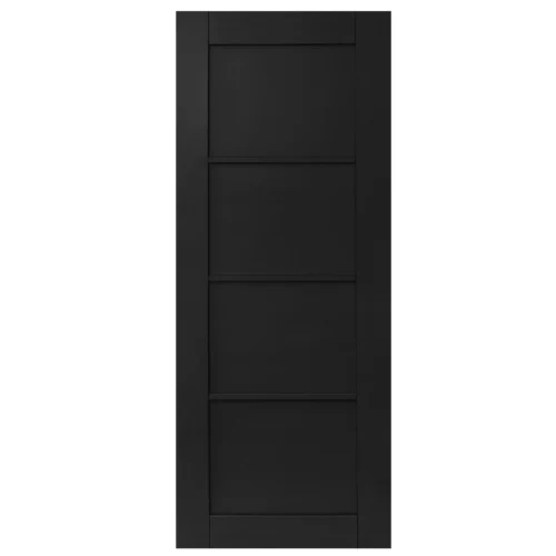 Black Internal Fully Finished Industrial Studio 4 Panel FD30 Fire Door (117820) -Oak Door Store 1678091445 21292800