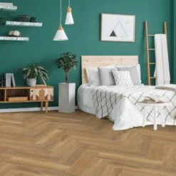 Natural Oak - Lifestyle SPC Herringbone 5.5mm Rigid Core Vinyl Flooring (116791)