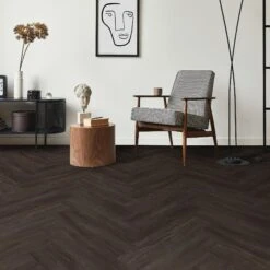 Mountain Grey - Lifestyle SPC Herringbone 5.5mm Rigid Core Vinyl Flooring (116794)