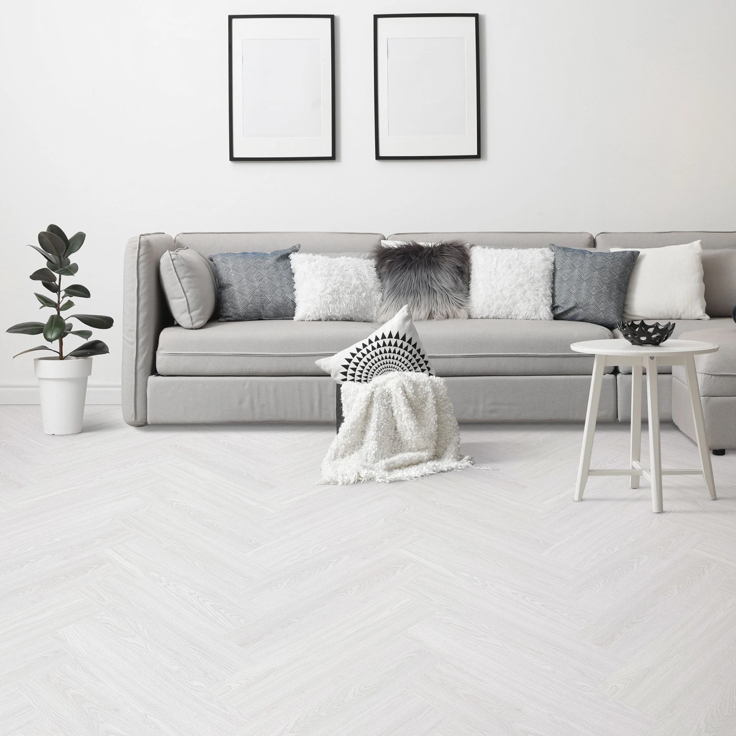 Misty White Oak - Lifestyle SPC Herringbone 5.5mm Rigid Core Vinyl Flooring (116792) 1 Misty White Oak - Lifestyle SPC Herringbone 5.5mm Rigid Core Vinyl Flooring (116792)