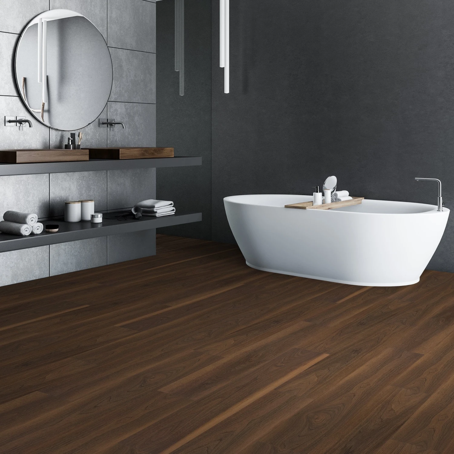 Walnut - Lifestyle SPC 5mm Rigid Core Vinyl Flooring (116790) 1 Walnut - Lifestyle SPC 5mm Rigid Core Vinyl Flooring (116790)