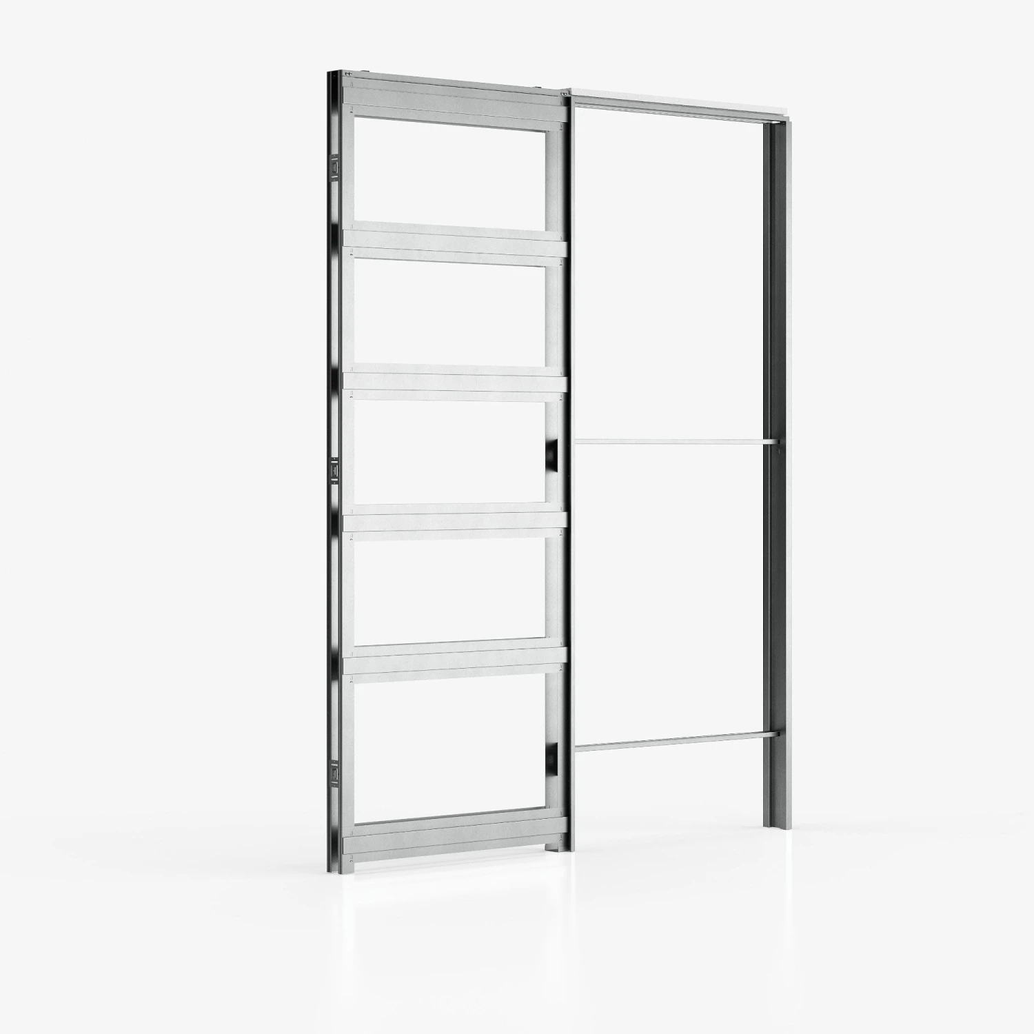 125mm Ermetika EvoKit Raw Wood Single Pocket Door System (118486) 2 125mm Ermetika EvoKit Raw Wood Single Pocket Door System (118486) - Image 2