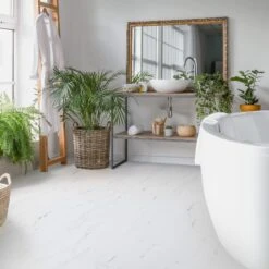 Statuario Marble - Industry Tile Water-resistant 8mm Laminate Flooring (108561)